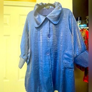 Damee NYC Shimmery Signature Swing Jacket